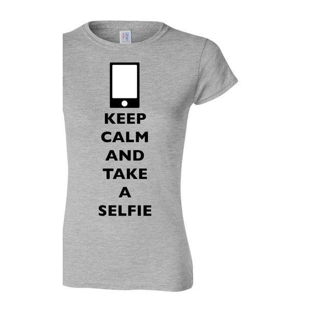 Junior Keep Calm And Take A Selfie Selfy Photo Camera Funny Humor DT T-Shirt Tee